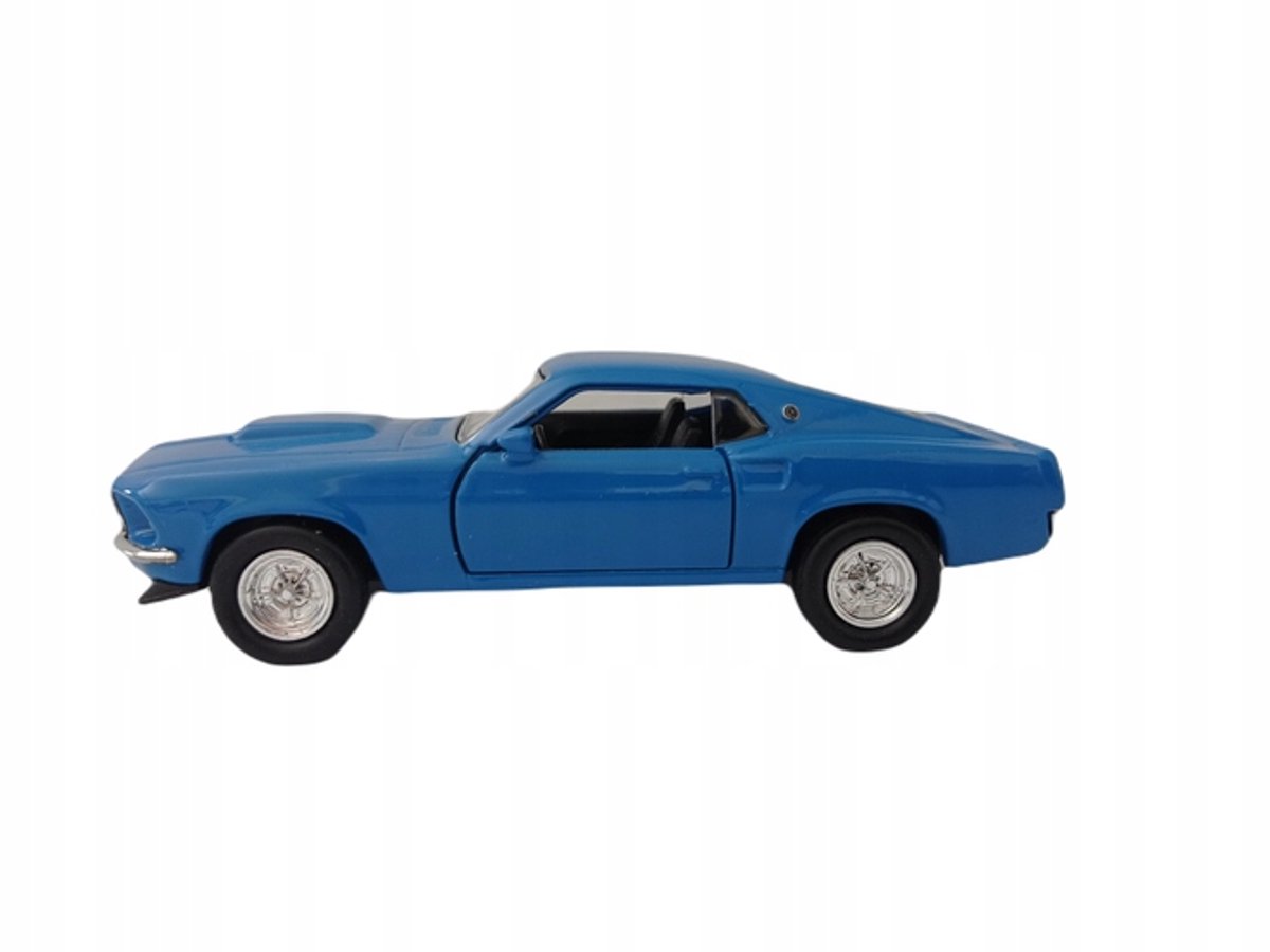 Ford Mustang Boss 429 1:34 Metaalmodel Auto Welly Blauw