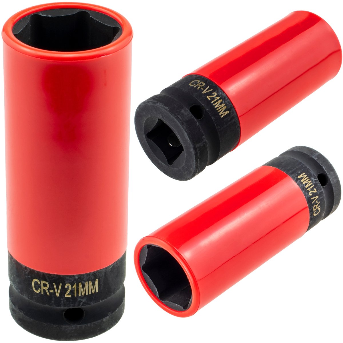 Slagdoppen voor Velgen 21mm 1/2" Lang 80mm Cr-V