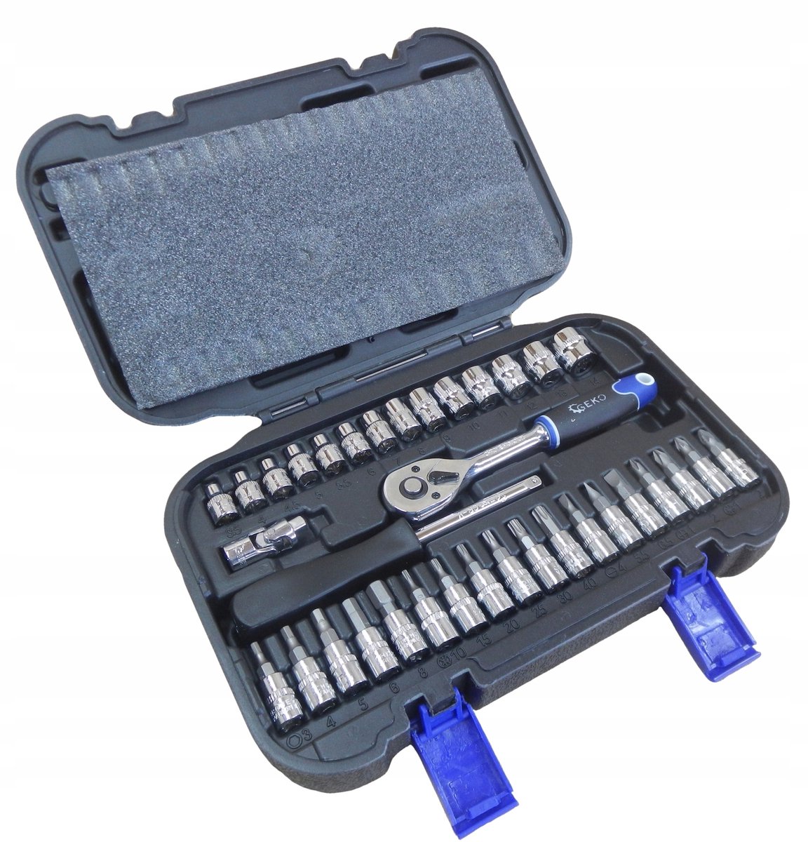 GEKO 38-delige 1/4" doppenset CrV - Complete gereedschapskist