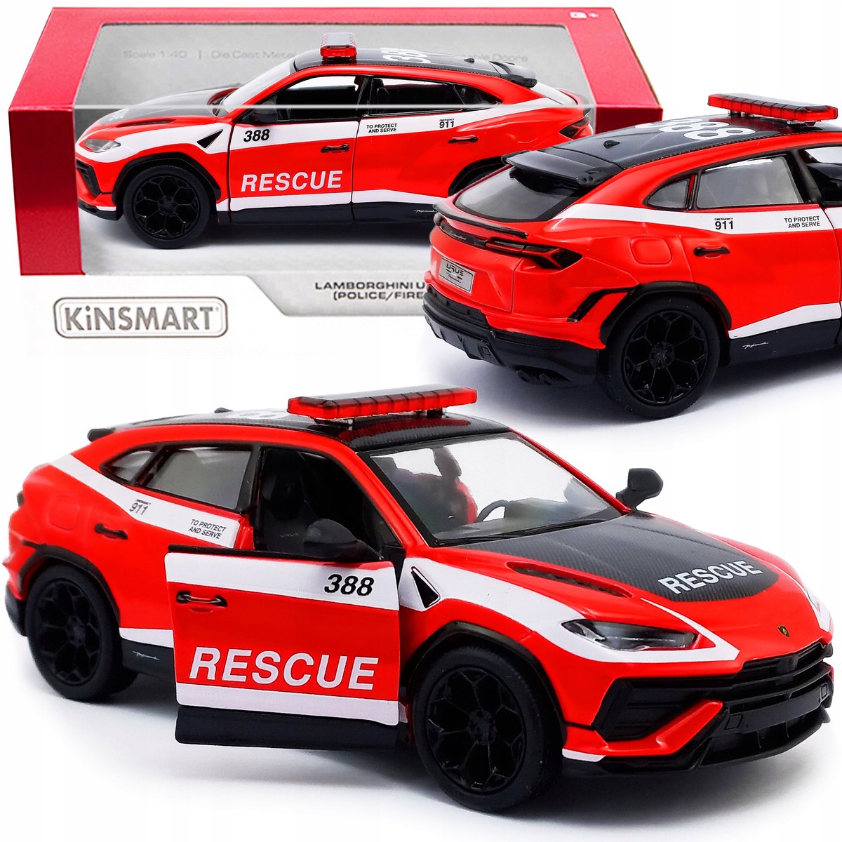 Lamborghini Urus Brandweer Modelauto 1:40 - Pull-Back