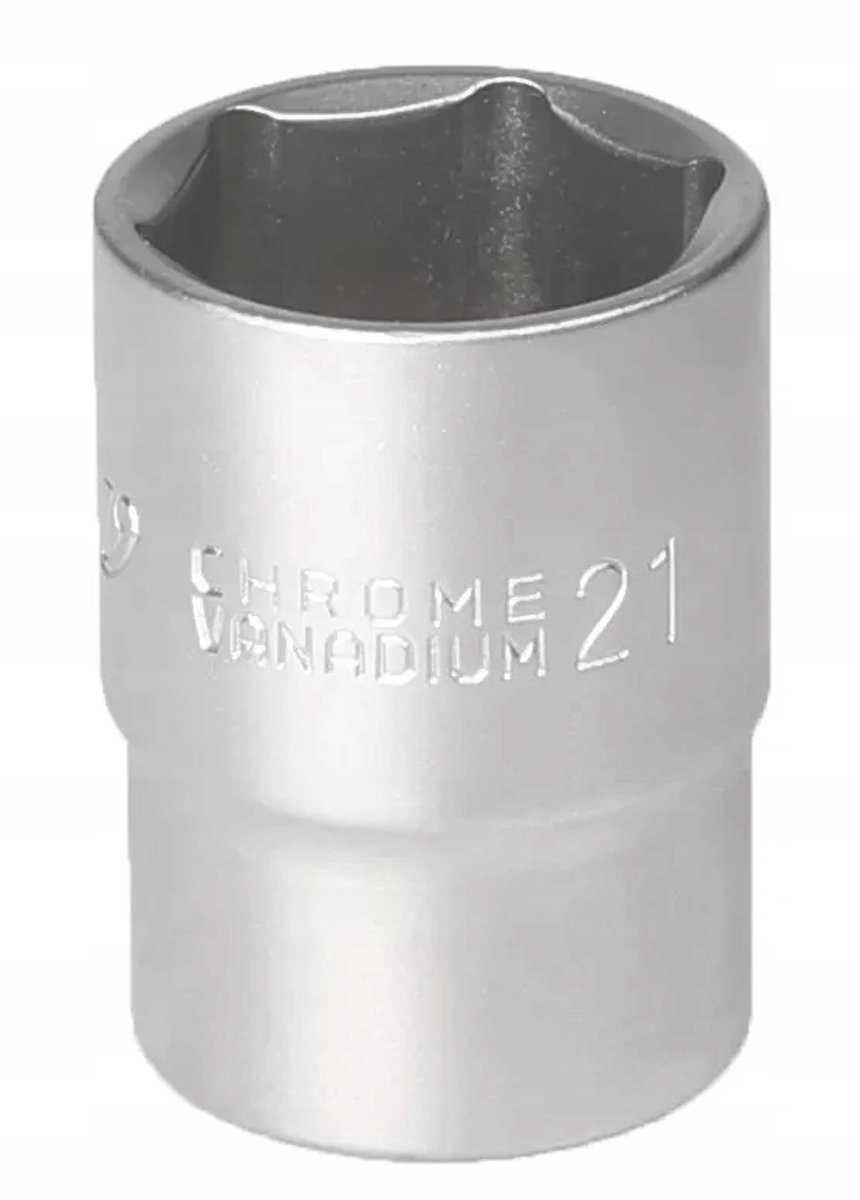 MJW Doplagssleutel 1/2" zeskant 21 mm CrV Staal