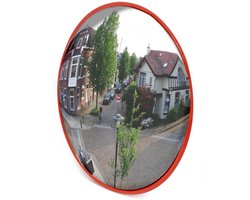 Convex verkeersspiegel 45 cm Gezichtsveld 130°-160° Verkeersspiegel Verkeersveiligheid Buiten Binnen Wegspiegel Massief polycarbonaat Surveillance Straat Winkel-Binnen