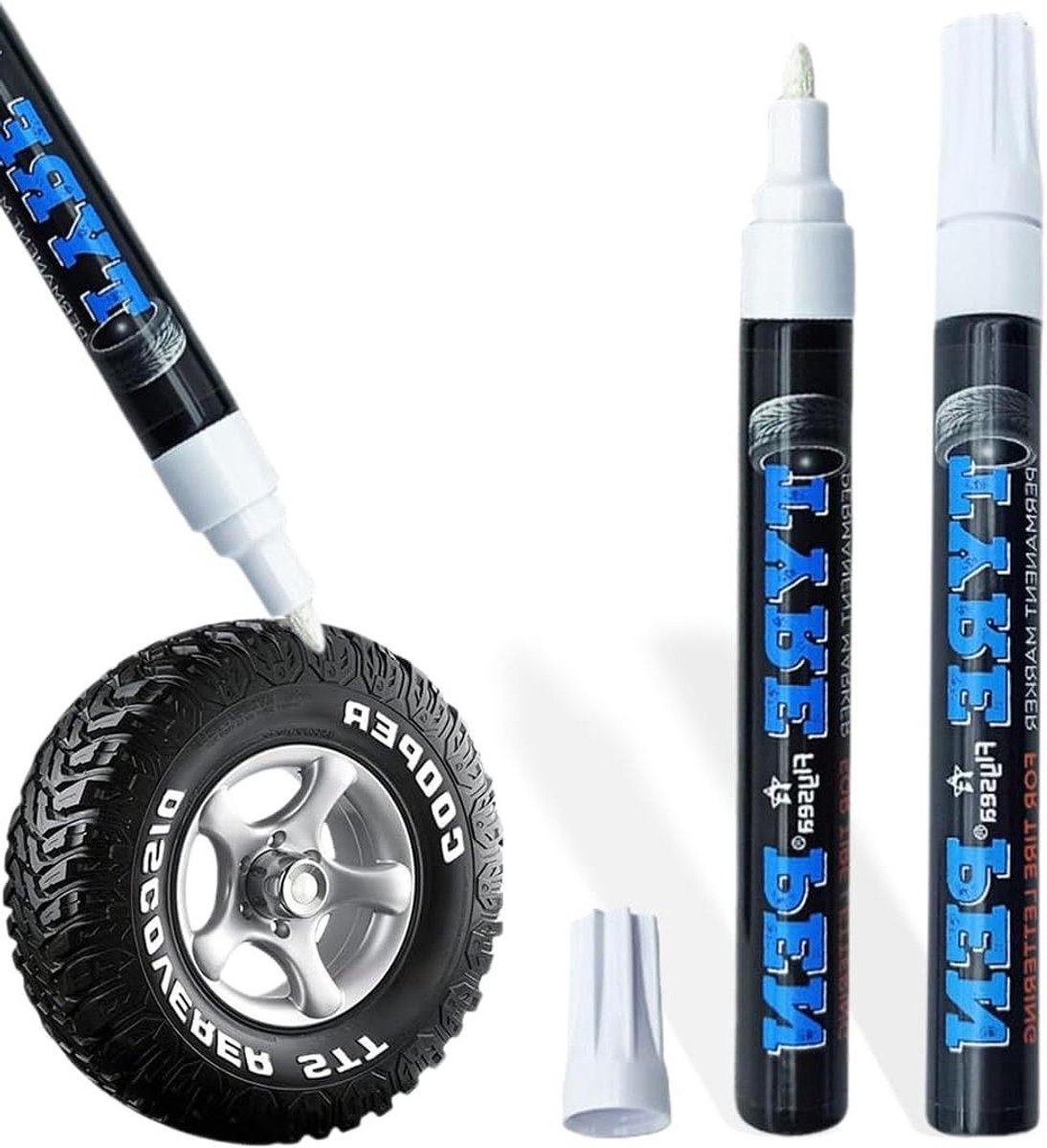 Provento - Bandenstift voor auto en motorfiets in wit - waterdicht en hoge capaciteit