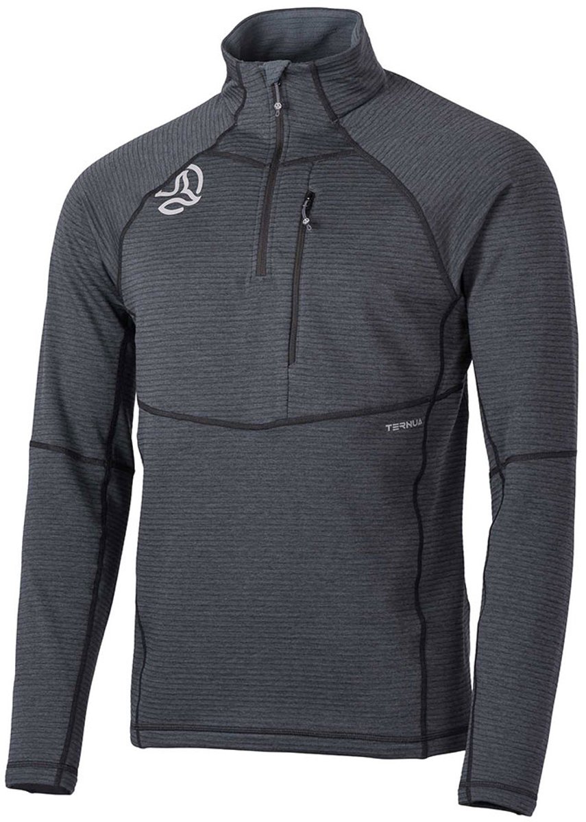 Ternua Momhill Fleece Met Halve Rits Man Zwart