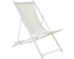 LOCRI II - Strandstoel - Beige/Wit - Polyester