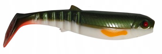 Savage Gear Cannibal Shad 12,5cm 20g Kaki Hot Orange - Visgerei van Savage Gear — afbeelding 3