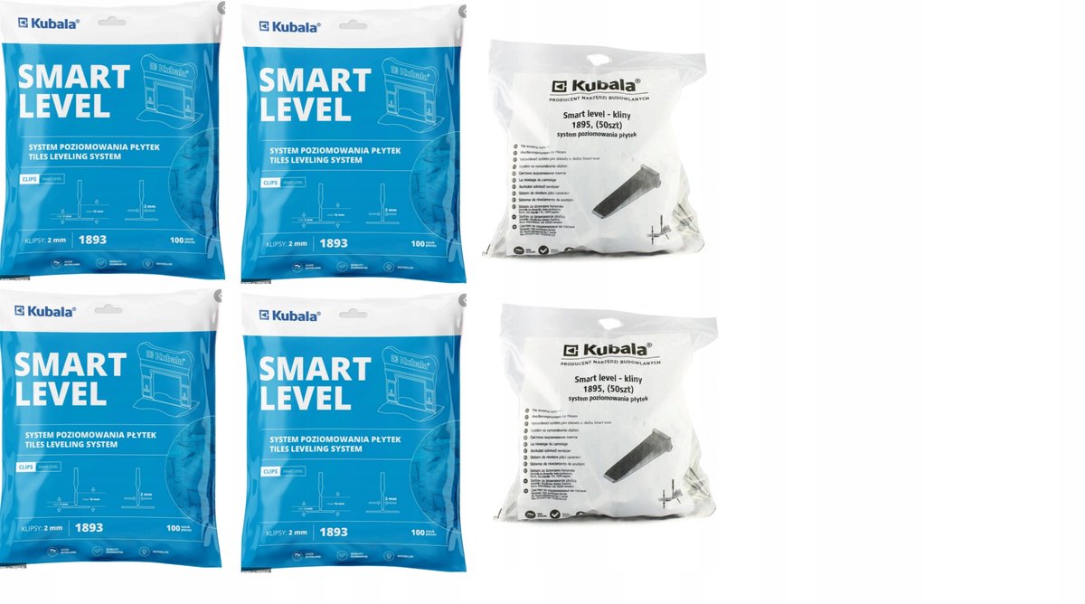 Kubala Smart Level Tegel Levelling Systeem: Clips & Wiggen 3mm