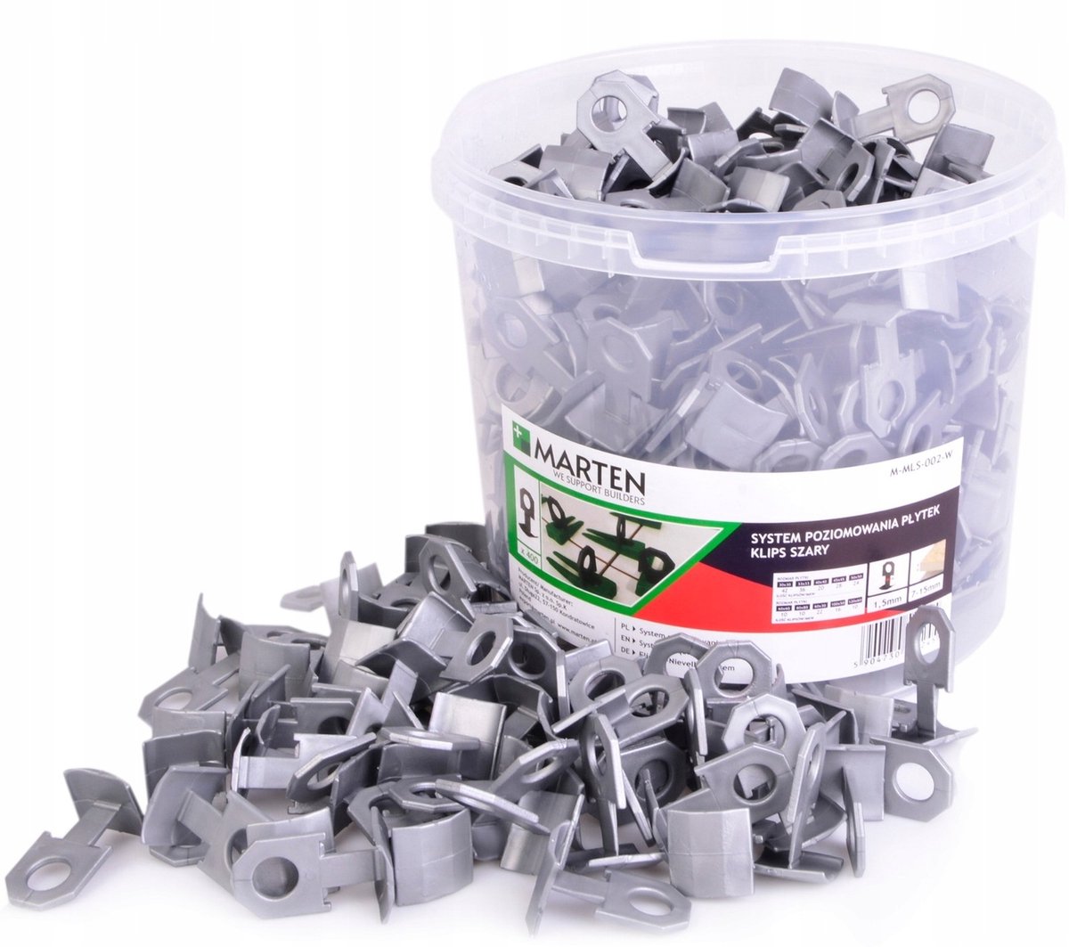 Marten Tegelnivellersysteem Clips - 900 Stuks (800+100 Gratis)
