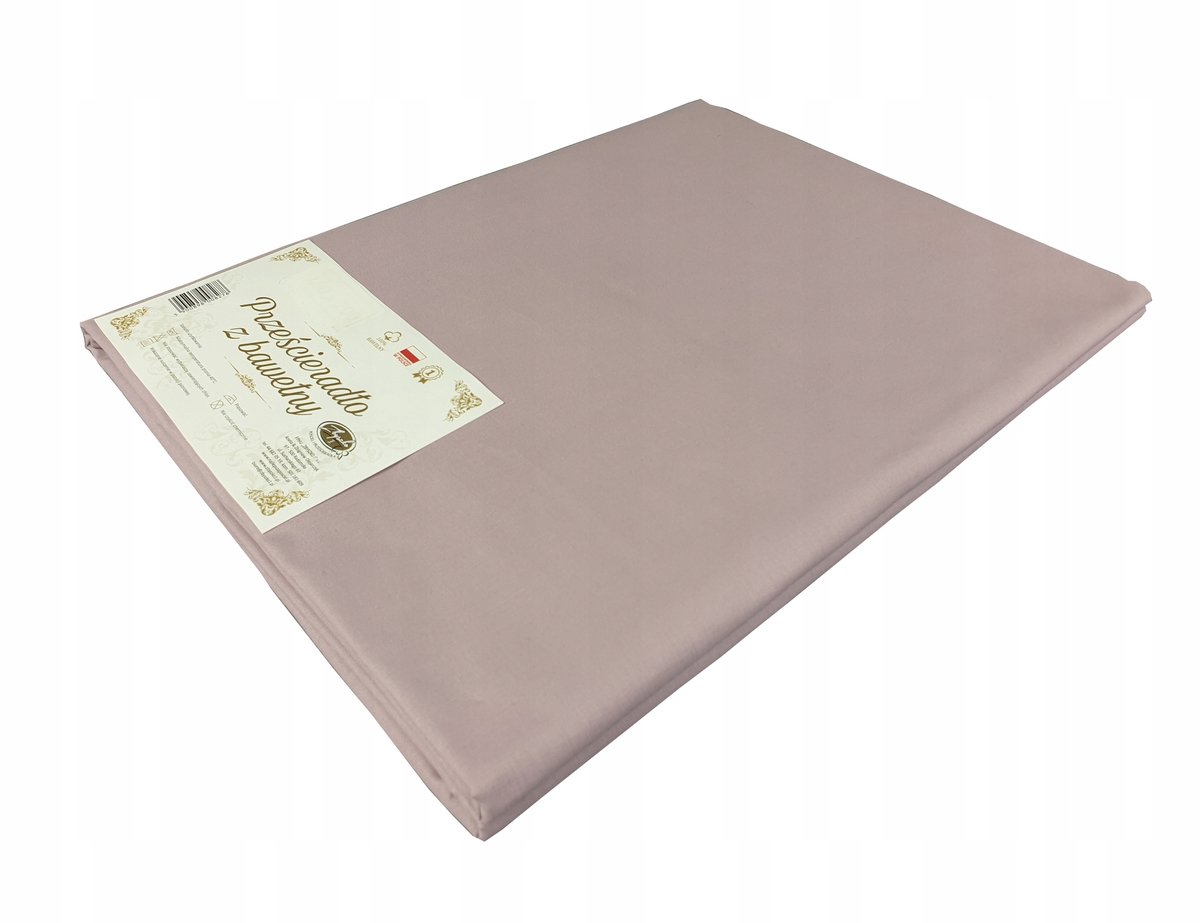 160x220 cm Katoenen Hoeslaken Zonder Elastiek - Poederroze