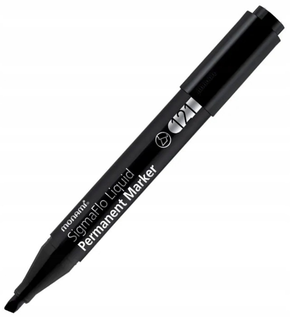Monami SigmaFlo Liquid 121 Permanente Marker Zwart Wit Punt