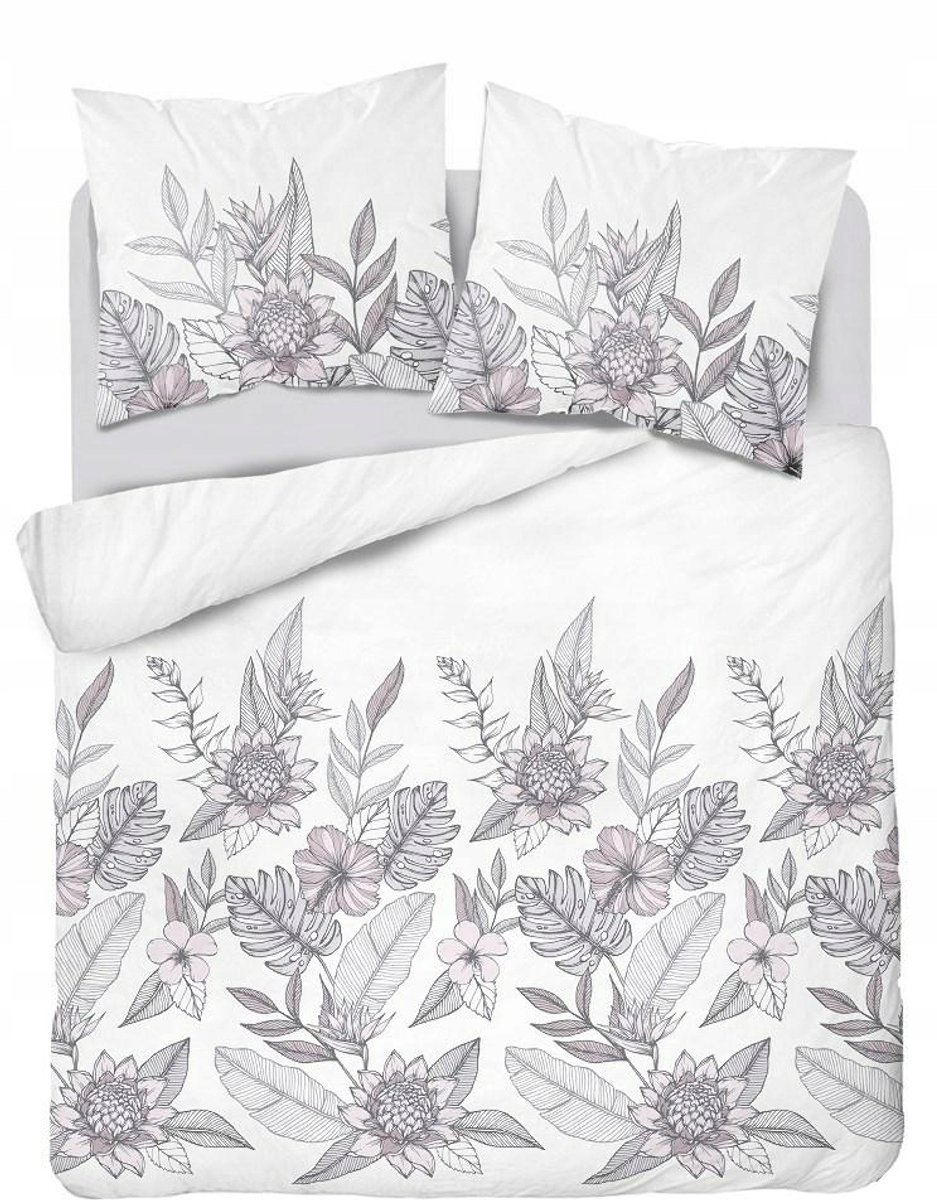 Home Satin Katoen Satijn Beddengoed 160x200cm Bloemen & Bladeren