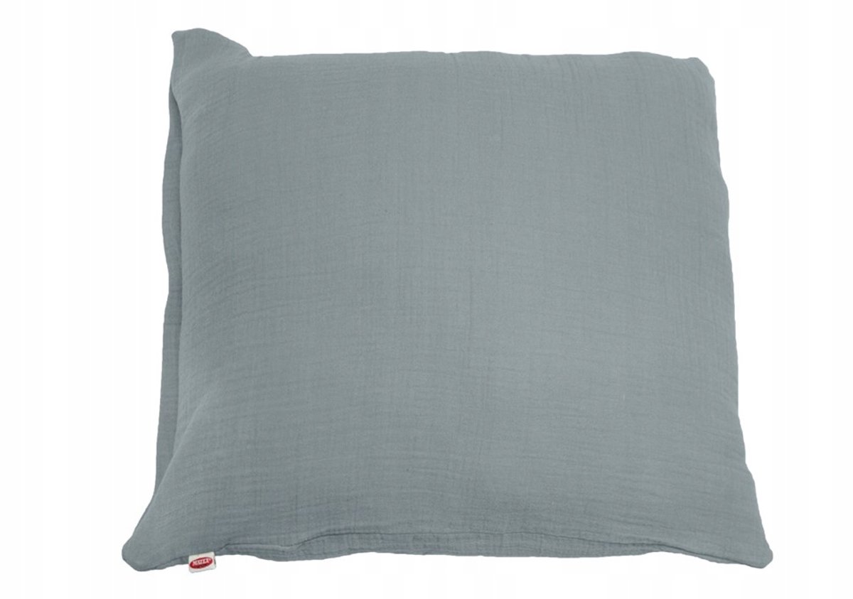 Matex Donzige Kussensloop Muslin Donkergrijs 40x40cm met Rits