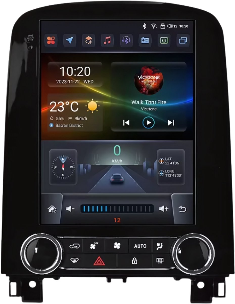 Autoradio met bluetooth - Carplay - Voor Renault Scenic (2013-2024) - Geschikt voor Apple en Android - Stereo - Navigatie - Navigatiesysteem auto - 3GB 32GB