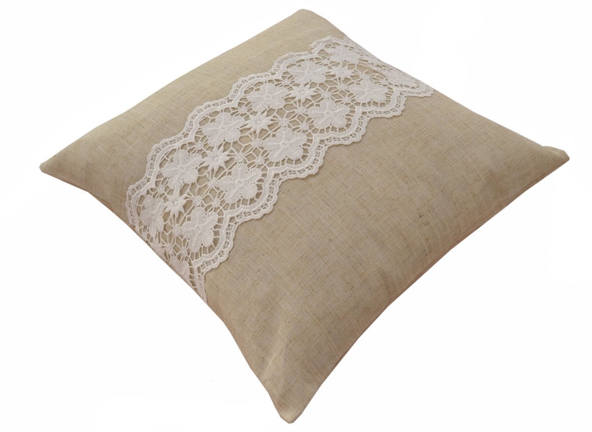 Decoratieve Kussenhoes Glamour 09 Ecru 40x40 cm - Stijlvol & Sfeervol