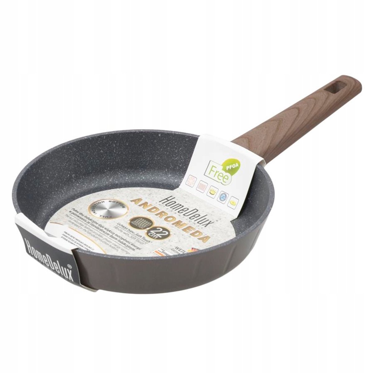 Homedelux Andromeda Koekenpan 22cm met Greblon C3 Anti-aanbaklaag