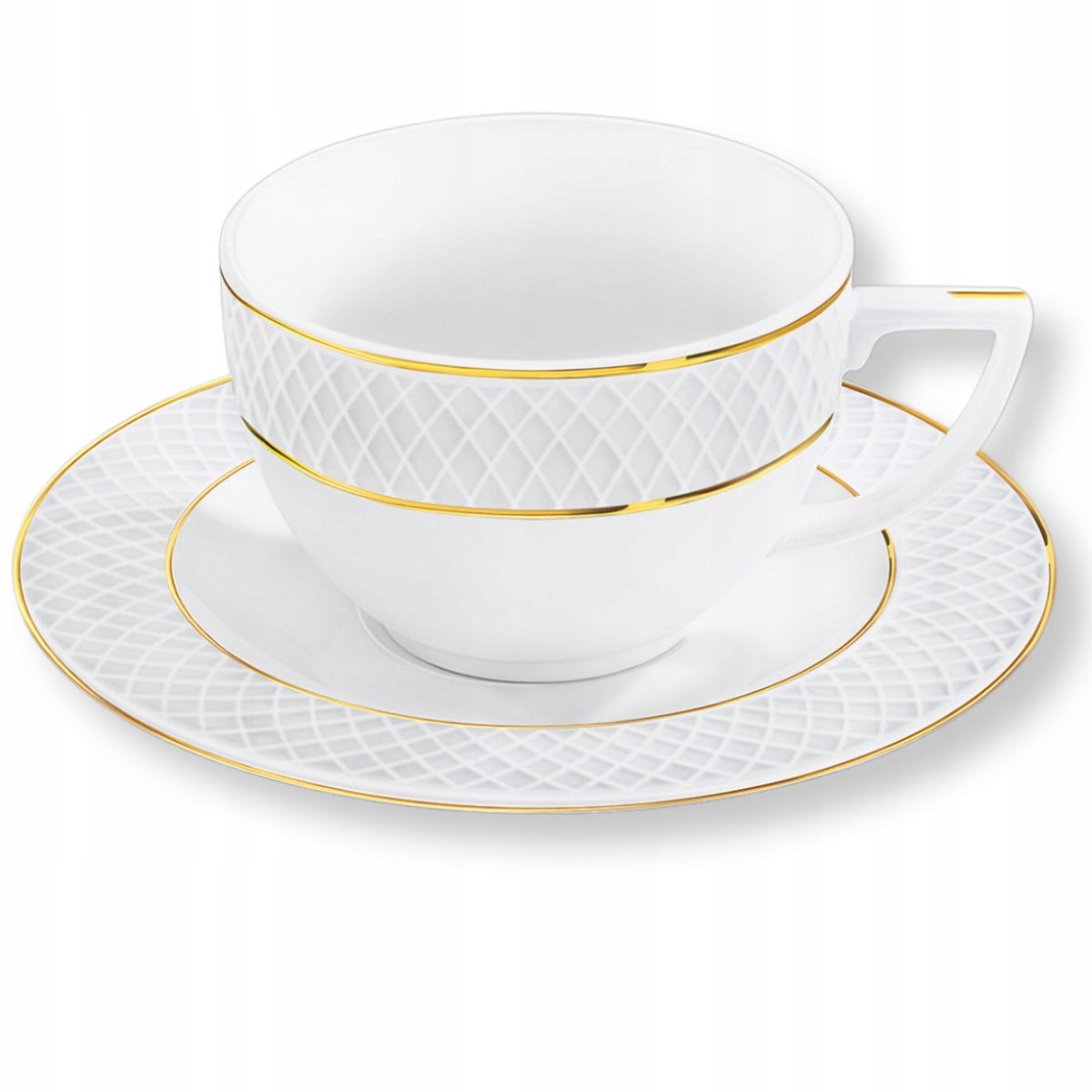 Wilmax Espresso Kopje & Schotel 90ml - Luxe Porselein met Gouden Rand