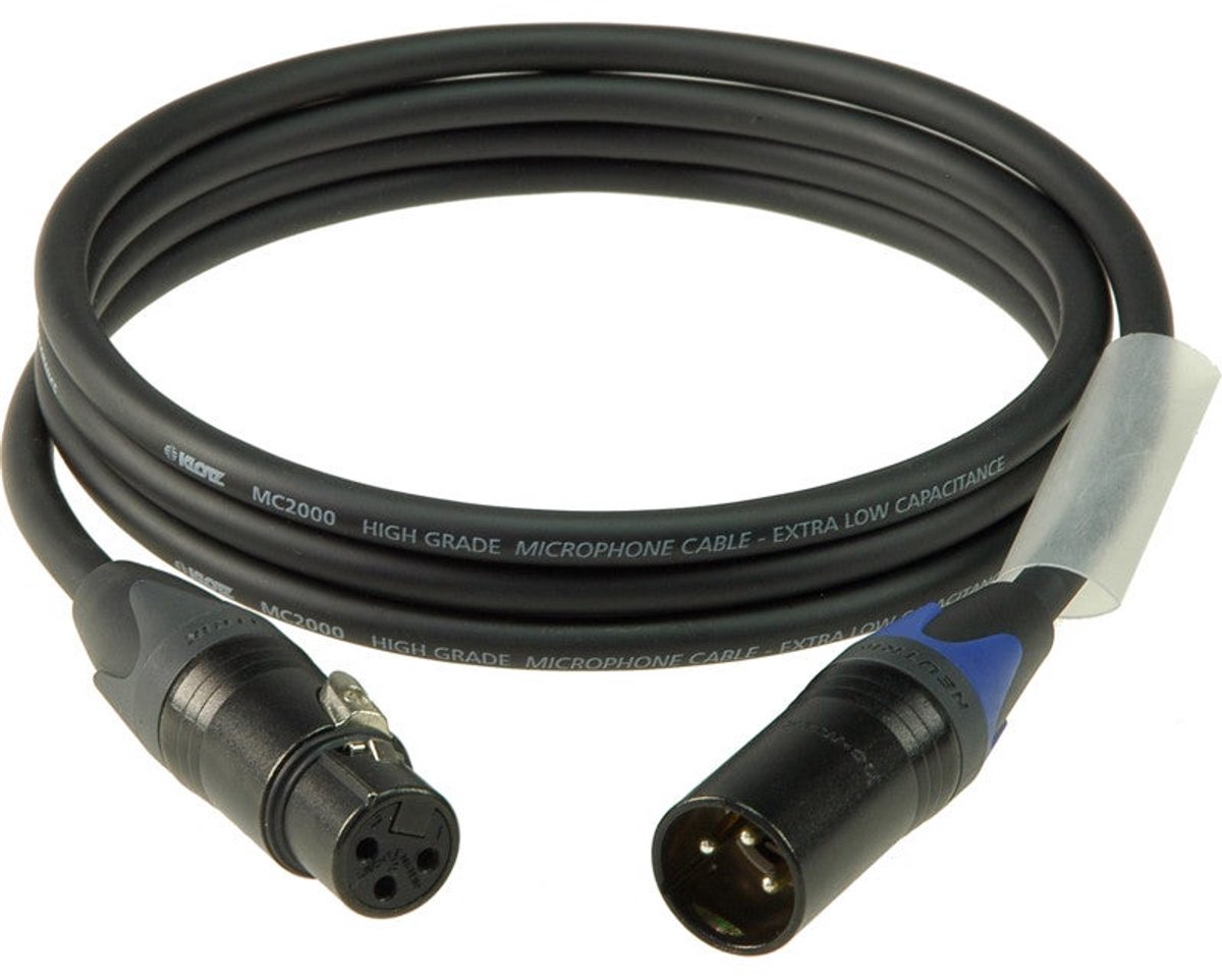 Klotz M2 3XM2T2M100 microfoonkabel Neutrik XLR 10m zwart/blauw