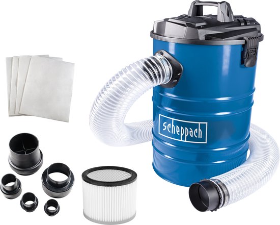 Scheppach Stofafzuiging DC100 - 1200W - 65L - Voor het afzuigen van zaagsel, stof, spaanders - Incl. filter, 4 stofzakken & 4-delige adapterset