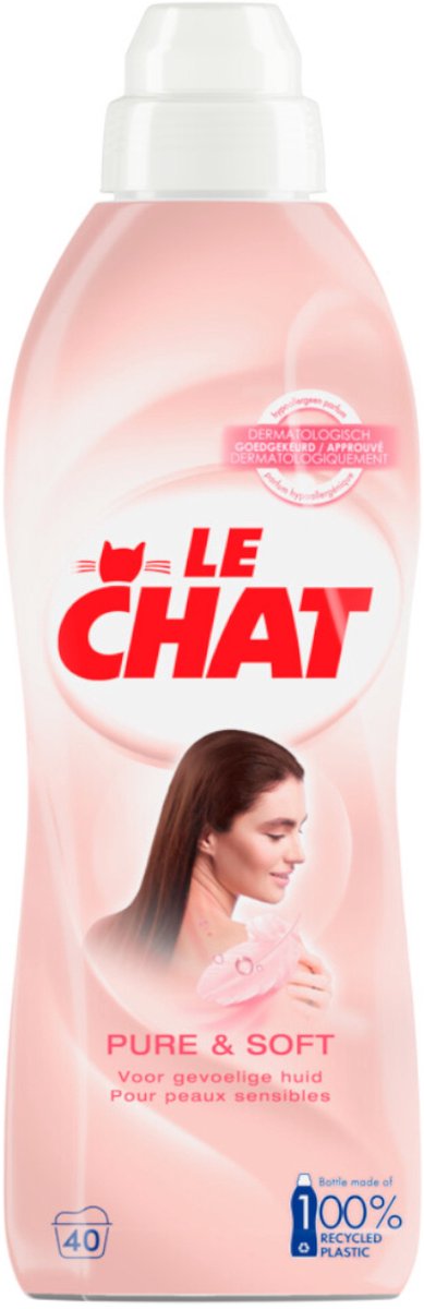 Le Chat Wasverzachter Pure & Soft 40 Wasbeurten - 880 ml