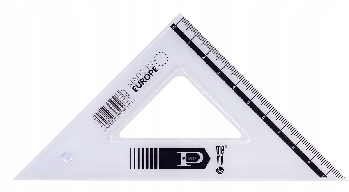 MemoBe 16 cm 45° Doorzichtige Winkelhaak - School & Kantoor