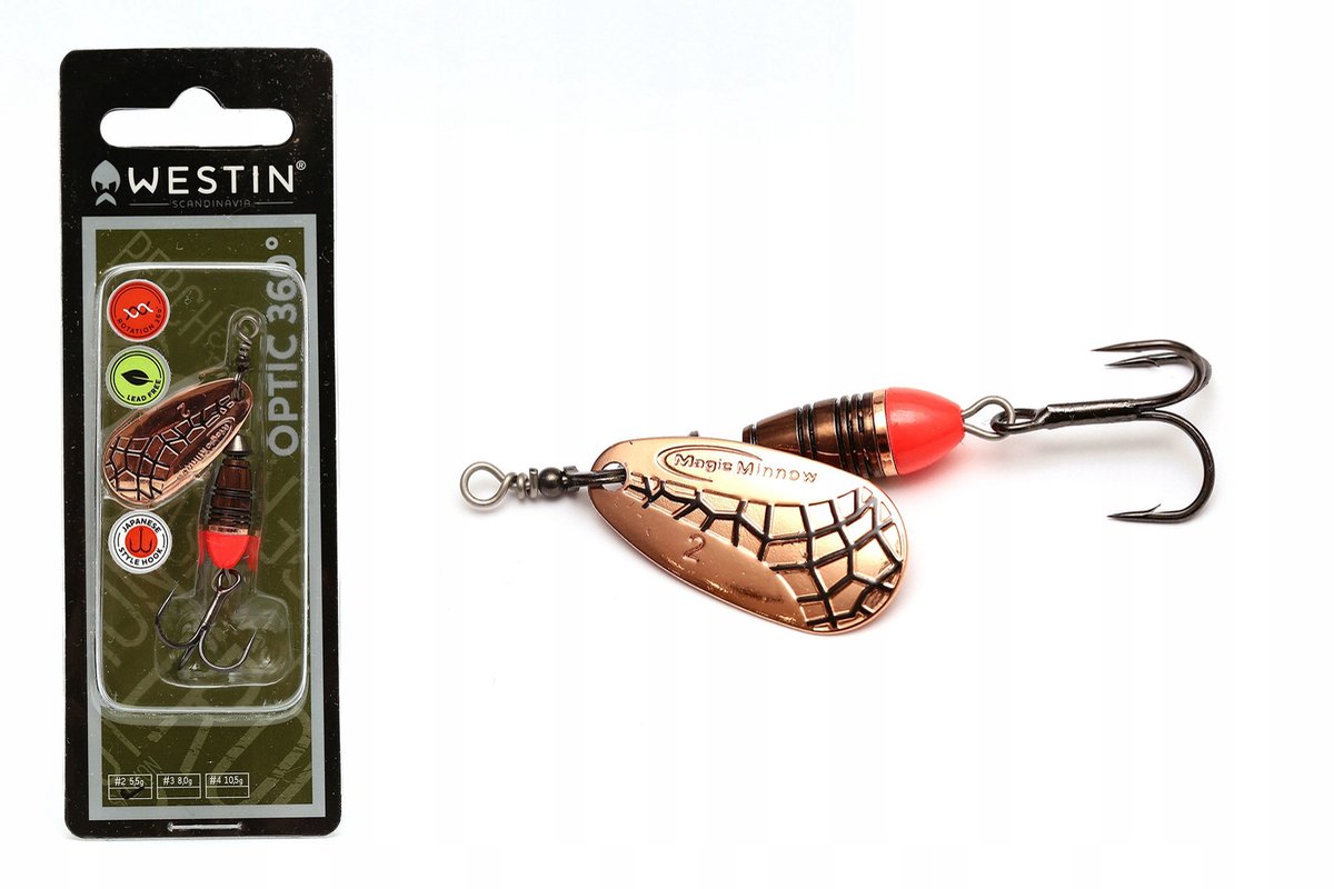 Westin Optic 360 Spinner - Koperkleur, 8g
