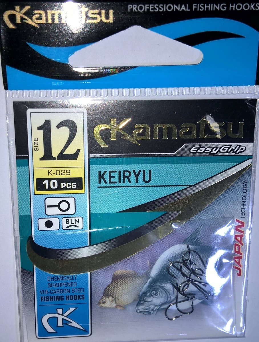 Kamatsu Keiryu K-029 Haken Oog Maat 12 BLN - 10 Stuks