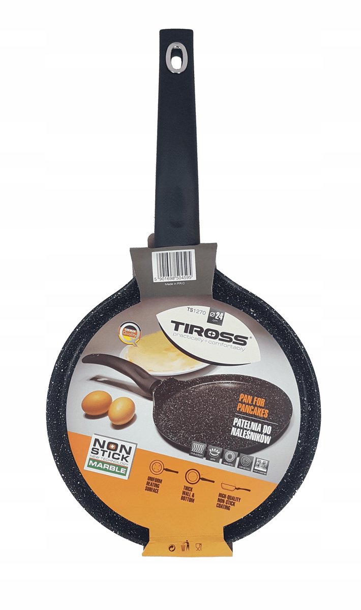 Tiross Pannenkoekenpan 24cm met Marmeren Anti-aanbaklaag