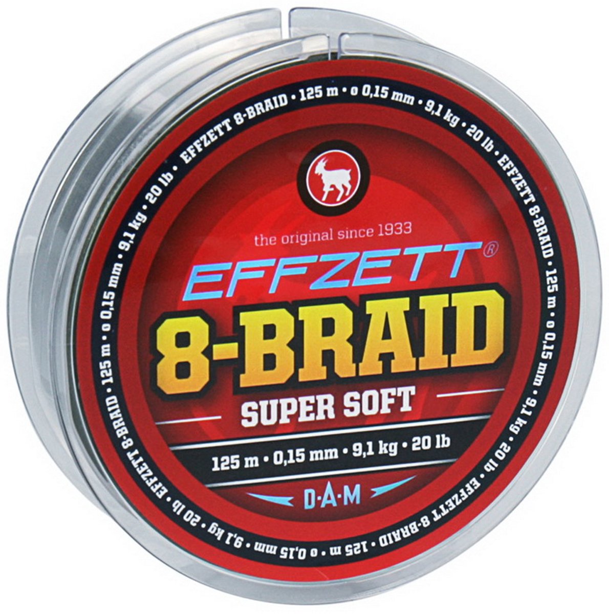 DAM EFFZETT 8-Braid Vislijn Groen 0.10mm / 125m