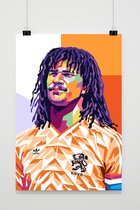 Affiche Ruud Gullit - Posters de Voetbal - Entraîneur - Sport - Pop Art - Athlète - Décoration murale salon - Papier 180 g/m² - XS7036 - Dimensions : 30 x 40 cm