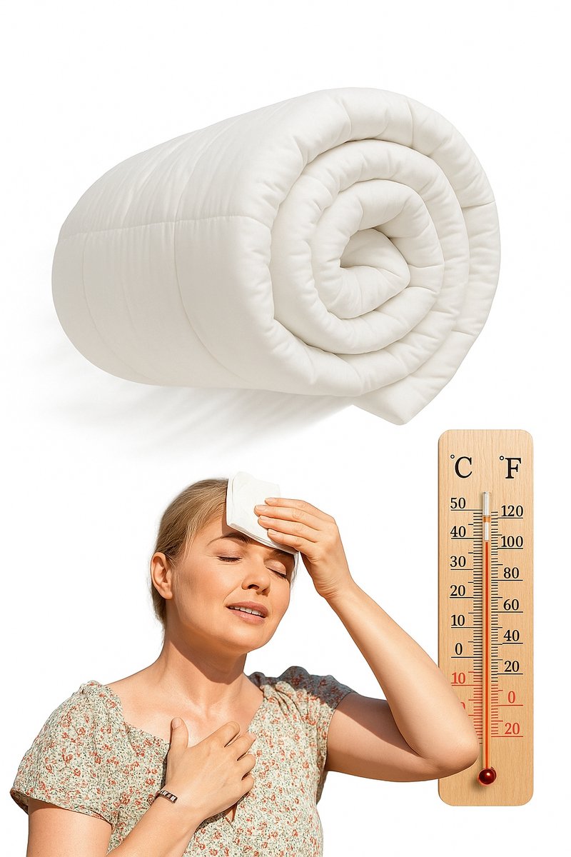 Luchtige kamerdekens 220x200 cm anti-allergisch, ademend, wit