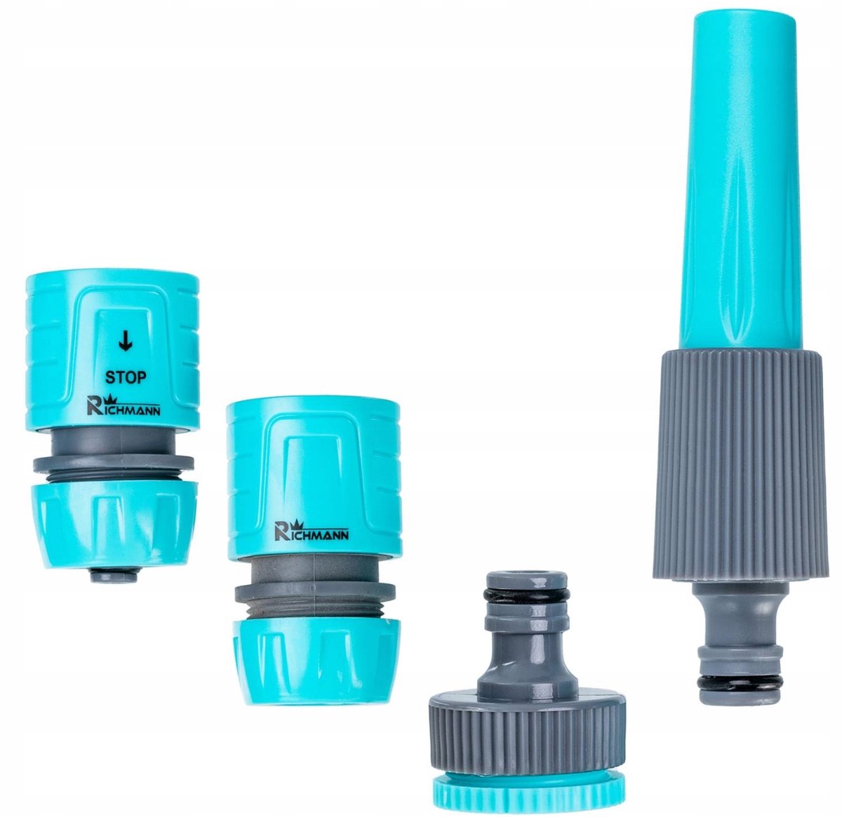 Verstelbare sprueset 1/2" 4-delige tuinman