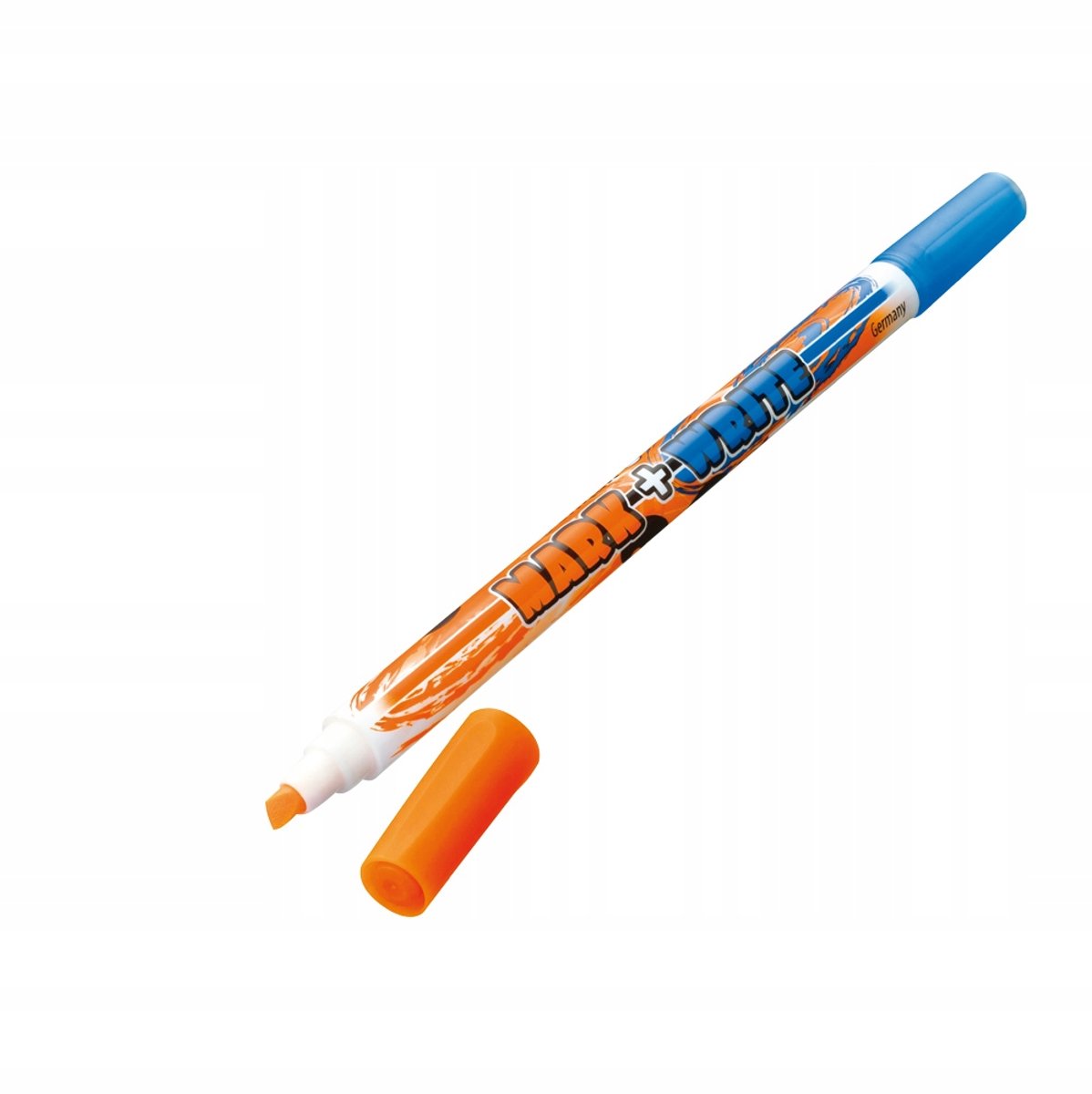 Pelikan Mark + Schrijfset: Oranje Marker & Blauwe Pen - 2 Stuks