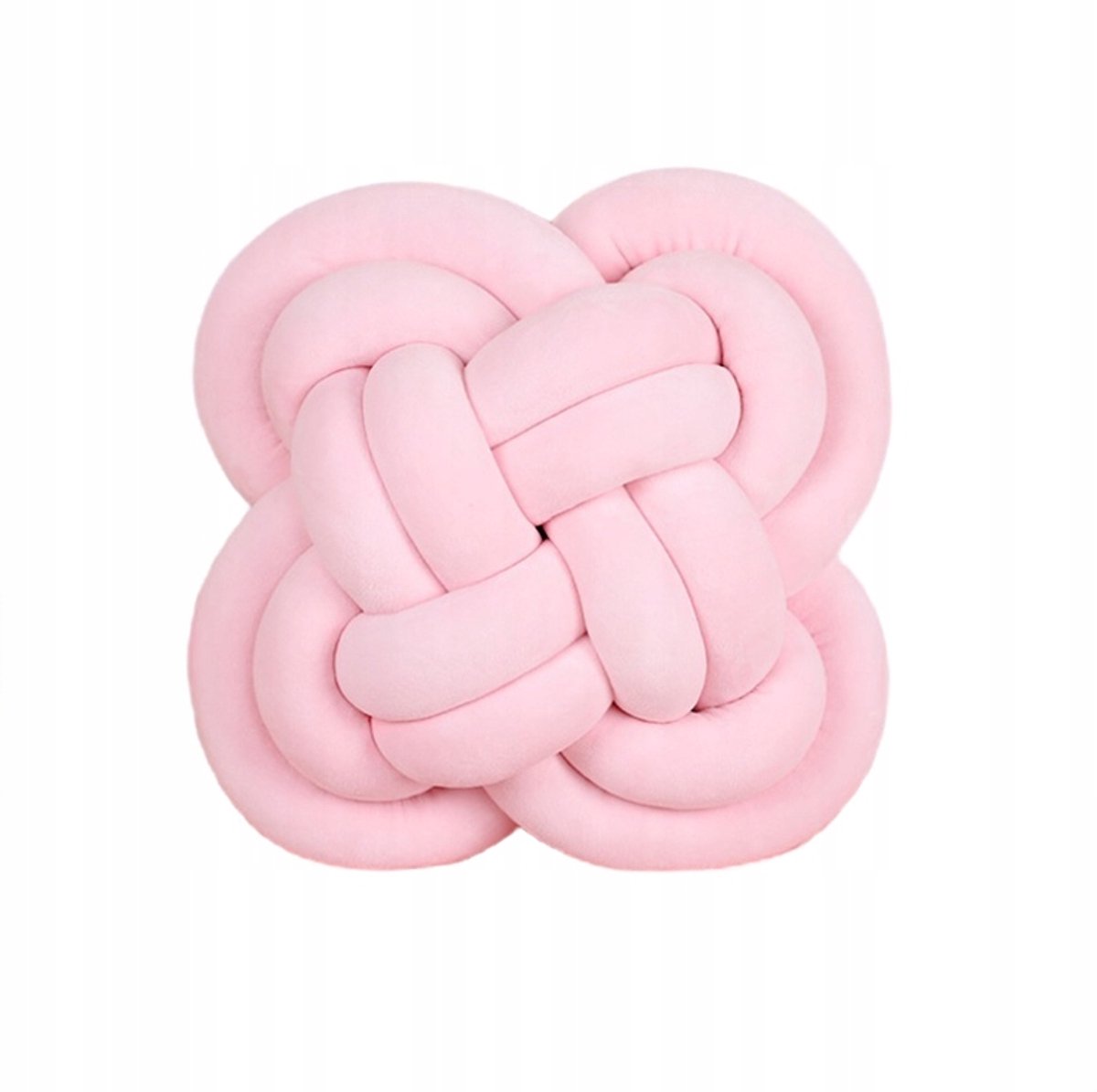 Decoratieve Knoopkussen Roze 27x27 cm - Zacht Velours