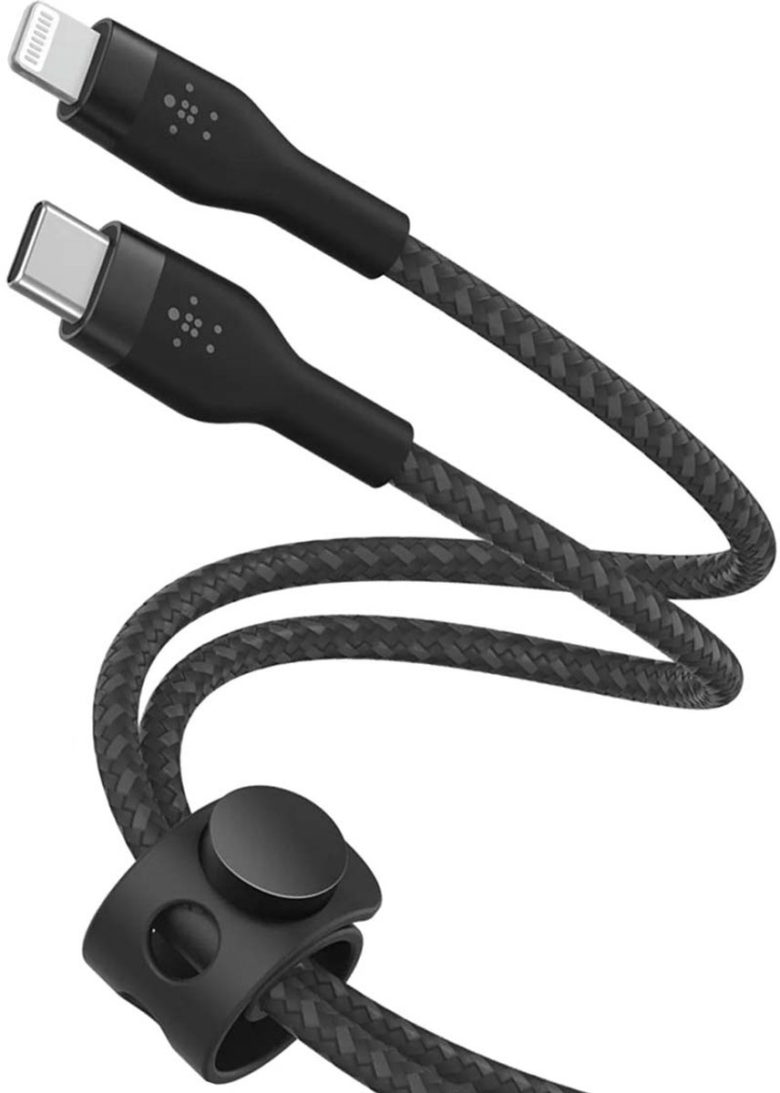Belkin BOOST CHARGE™ Braided USB-C naar Apple iPhone Lightning - 1m - Zwart