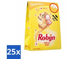 25 x Robijn - Zwitsal - Geurbuiltjes - Zachte Babygeur - Hypoallergeen - 3 Geurbuiltjes - Voordeelverpakking - 25 stuks
