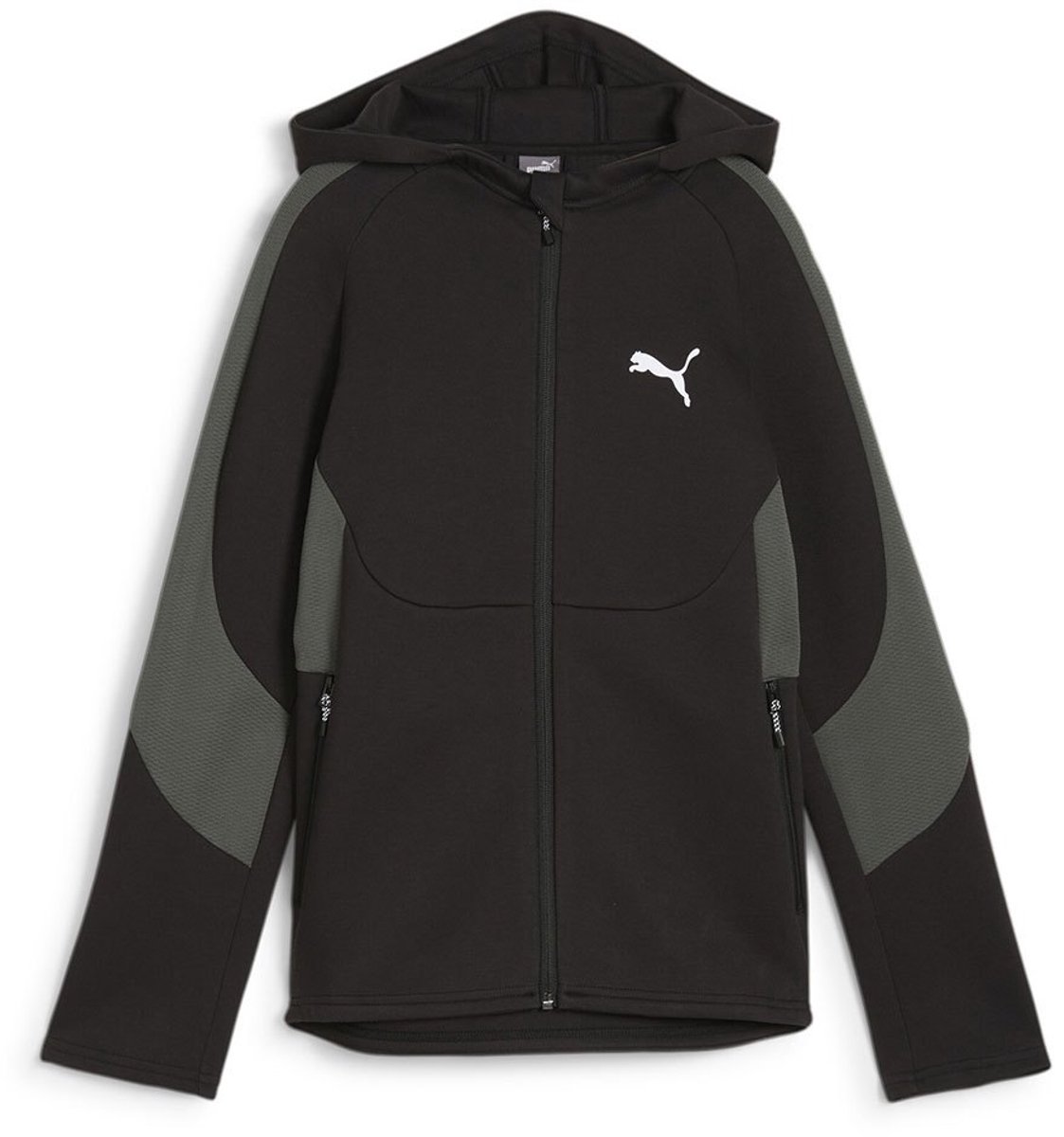 Puma Evostripe Dk Sweatshirt Met Rits 5-6 Years Jongens Meisjes Zwart