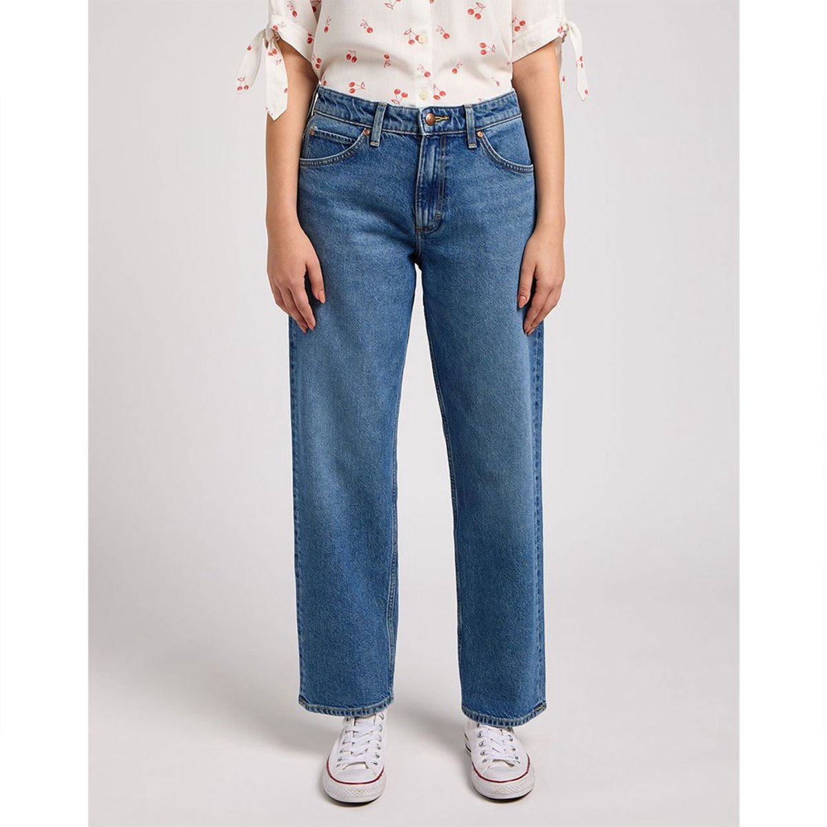 Lee Rider Classic Relaxed Fit Spijkerbroek 31 31 Vrouw Med Wash