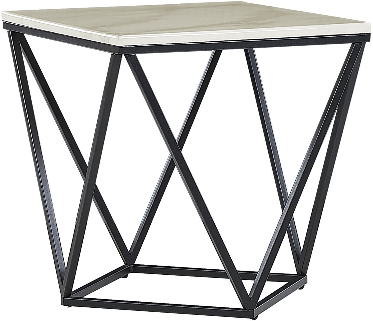 MALIBU - Bijzettafel - Beige - MDF