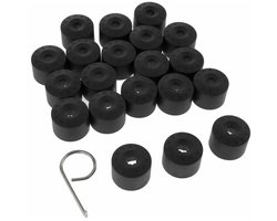 Velgen Doppen - Wielmoerdoppen VW Golf - Beschermend en Decoratief - 20 Stuks - Auto Onderhoud Zwart