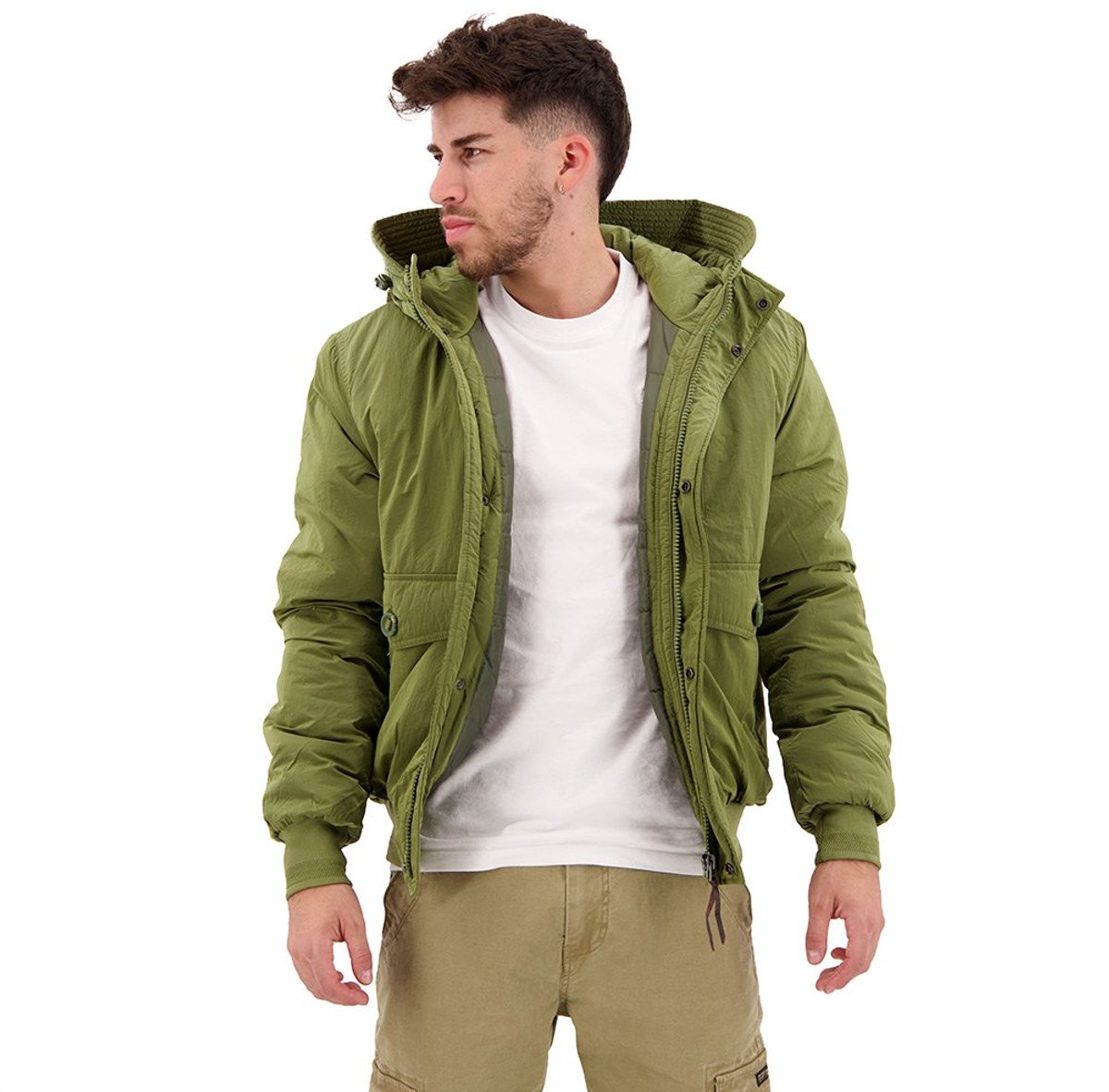 Superdry New Military Everest Bomberjack M Man Olijf