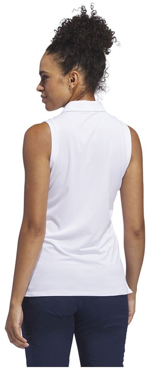 adidas Performance Ultimate365 Solid Mouwloos Poloshirt - Dames - Wit- M van adidas — afbeelding 2