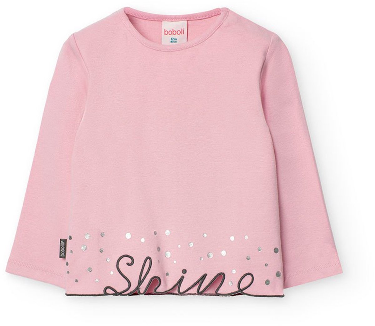 Boboli Knit T-shirt Met Lange Mouwen Roze 24 Months Meisjes