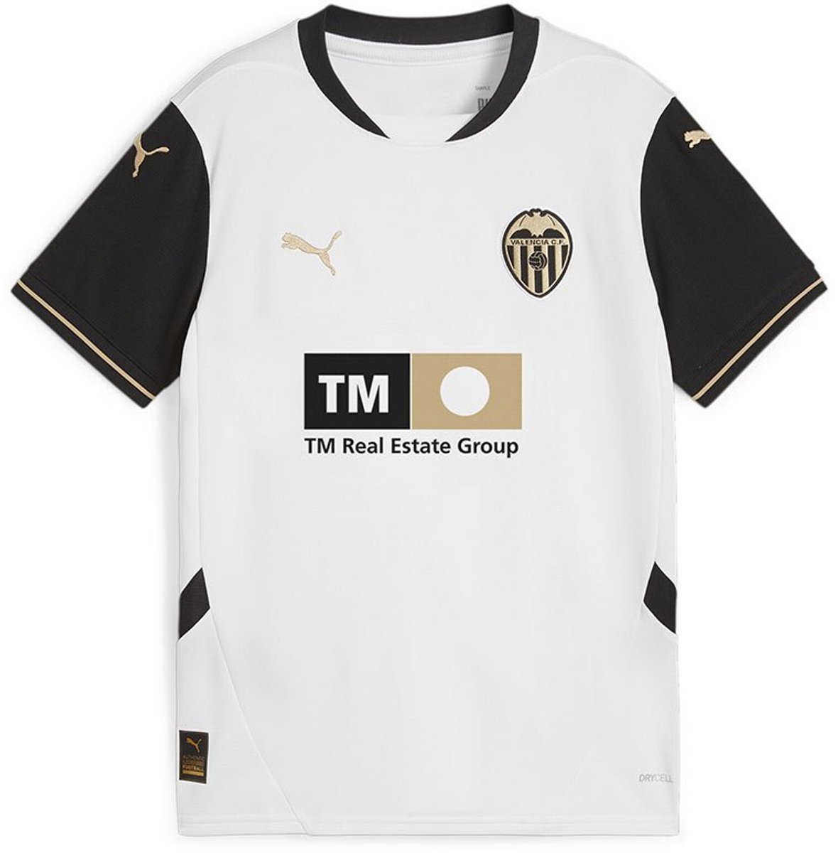 Puma Valencia Cf Home 24/25 Thuis Korte Mouw T-shirt Junior 5-6 Years Kinderen Zwart