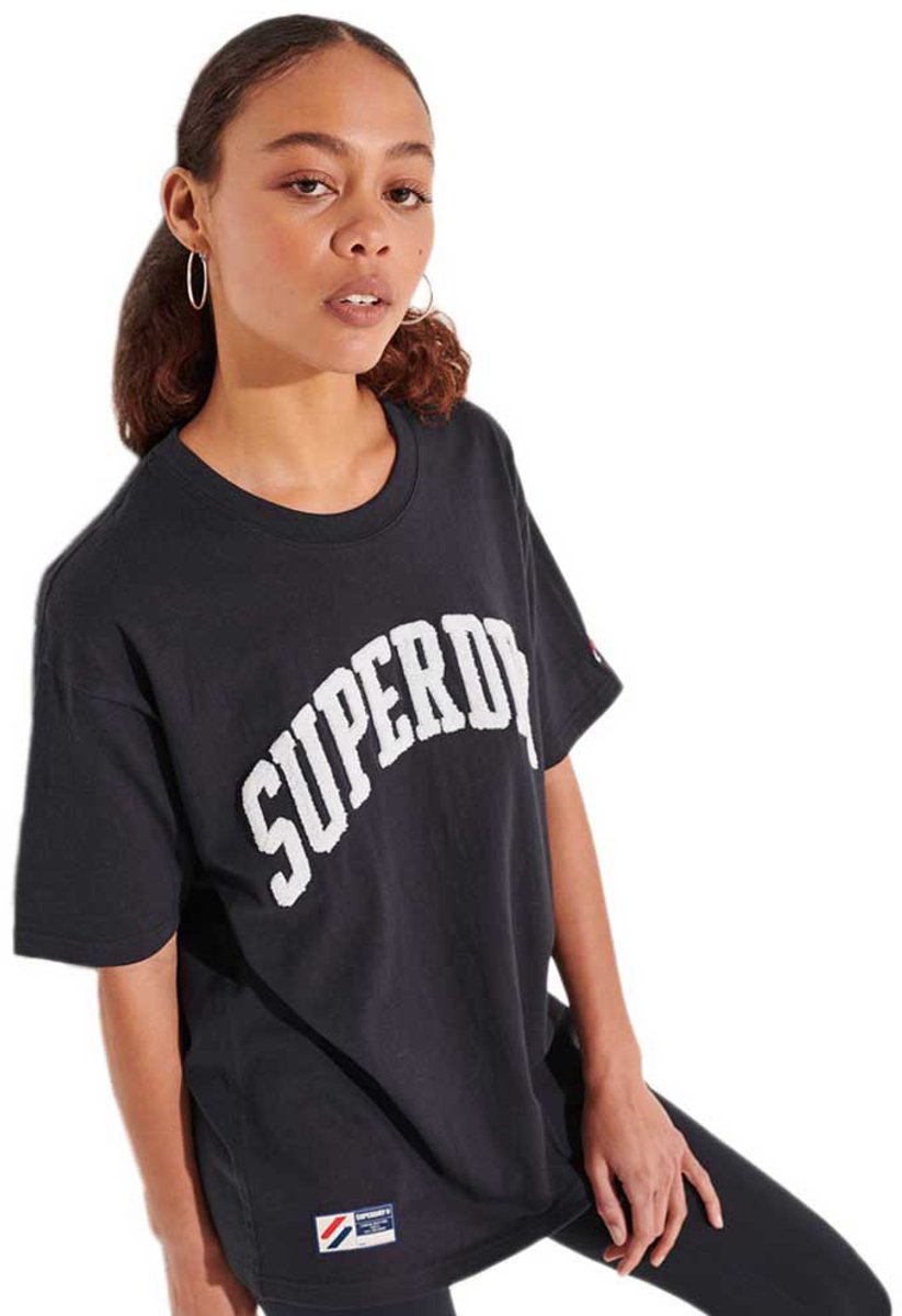 Superdry Varsity Arch Mono T-shirt Met Korte Mouwen S Vrouw Blauw