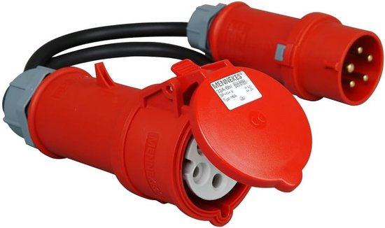 Câble adaptateur CEE Kopp 147504007, fiche CEE 16 A/raccord 32 A