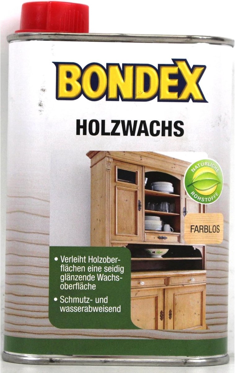Bondex 352555 Houtwas kleurloos 0,75 L voor 9,75 m² - Water- en vuilafstotende houtkit - op basis van natuurlijke grondstoffen