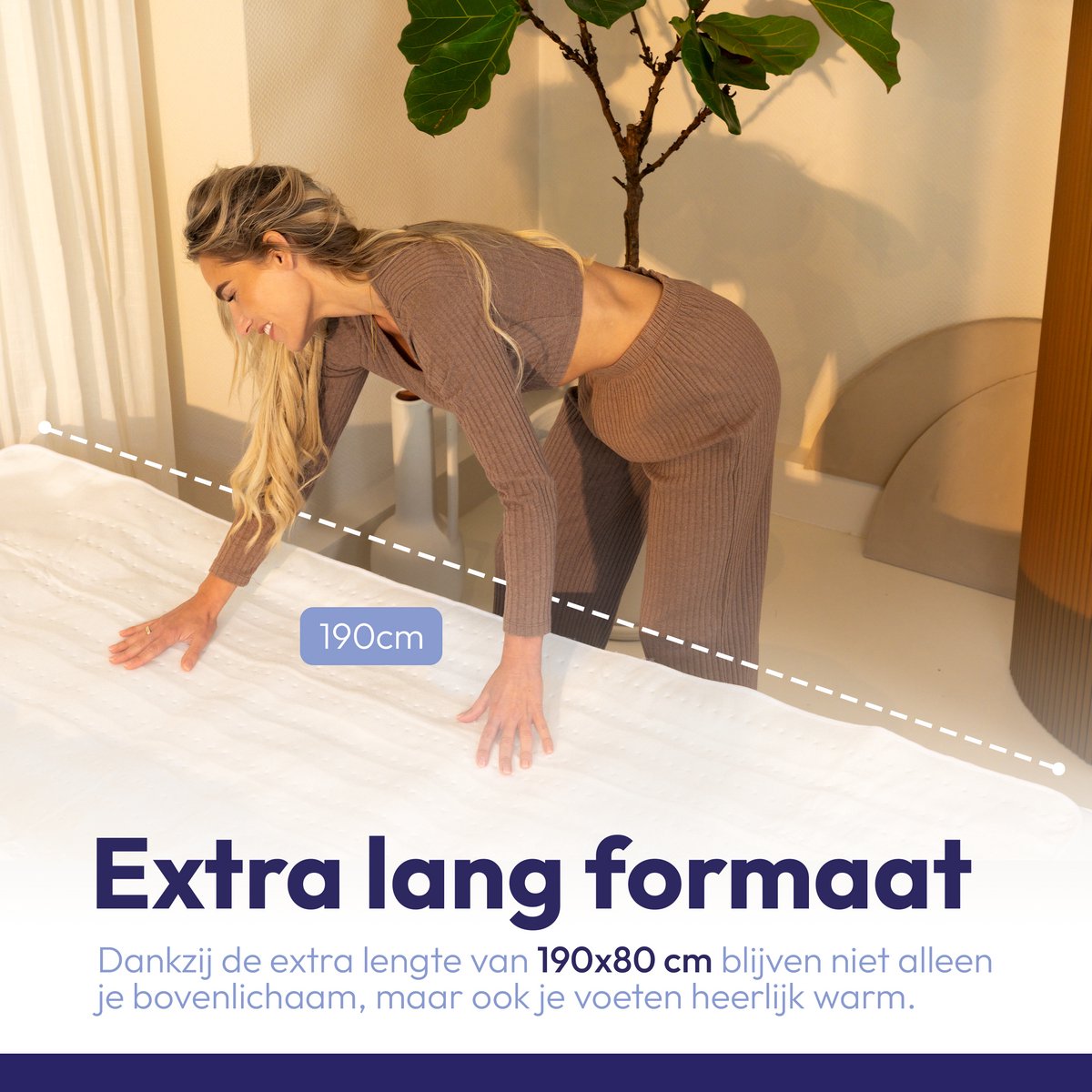 Comfeur Elektrische onderdeken 190x80 cm - Elektrisch deken - Warmte deken - 5 Timer-settings - 9 Warmtestanden - Hele Oppervlak Verwarmd - Incl. Matrasbanden – foto 7