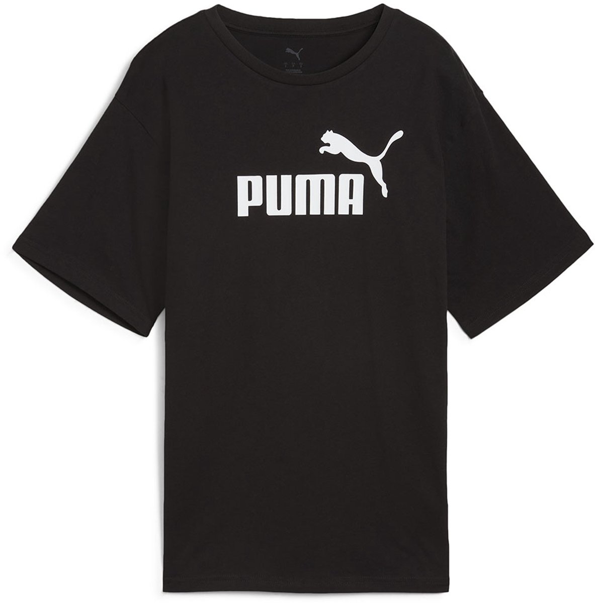Puma Ess N1 Logo Relaxed T-shirt Met Korte Mouwen 2XS Vrouw Zwart