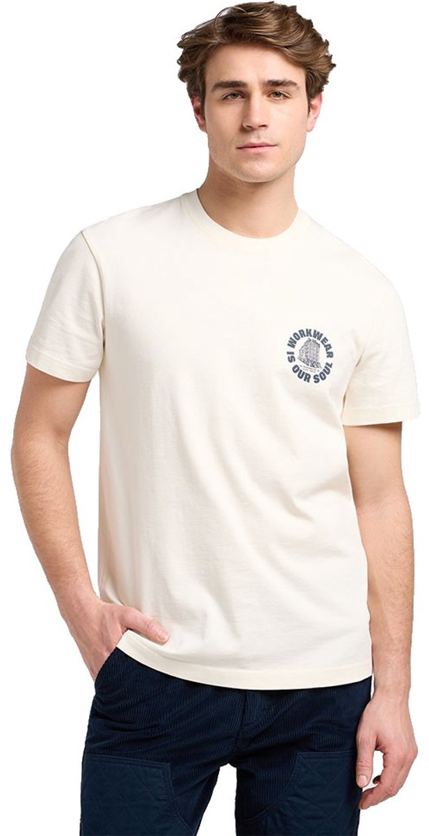 Lee Graphic T-shirt Met Korte Mouwen S Man Creme