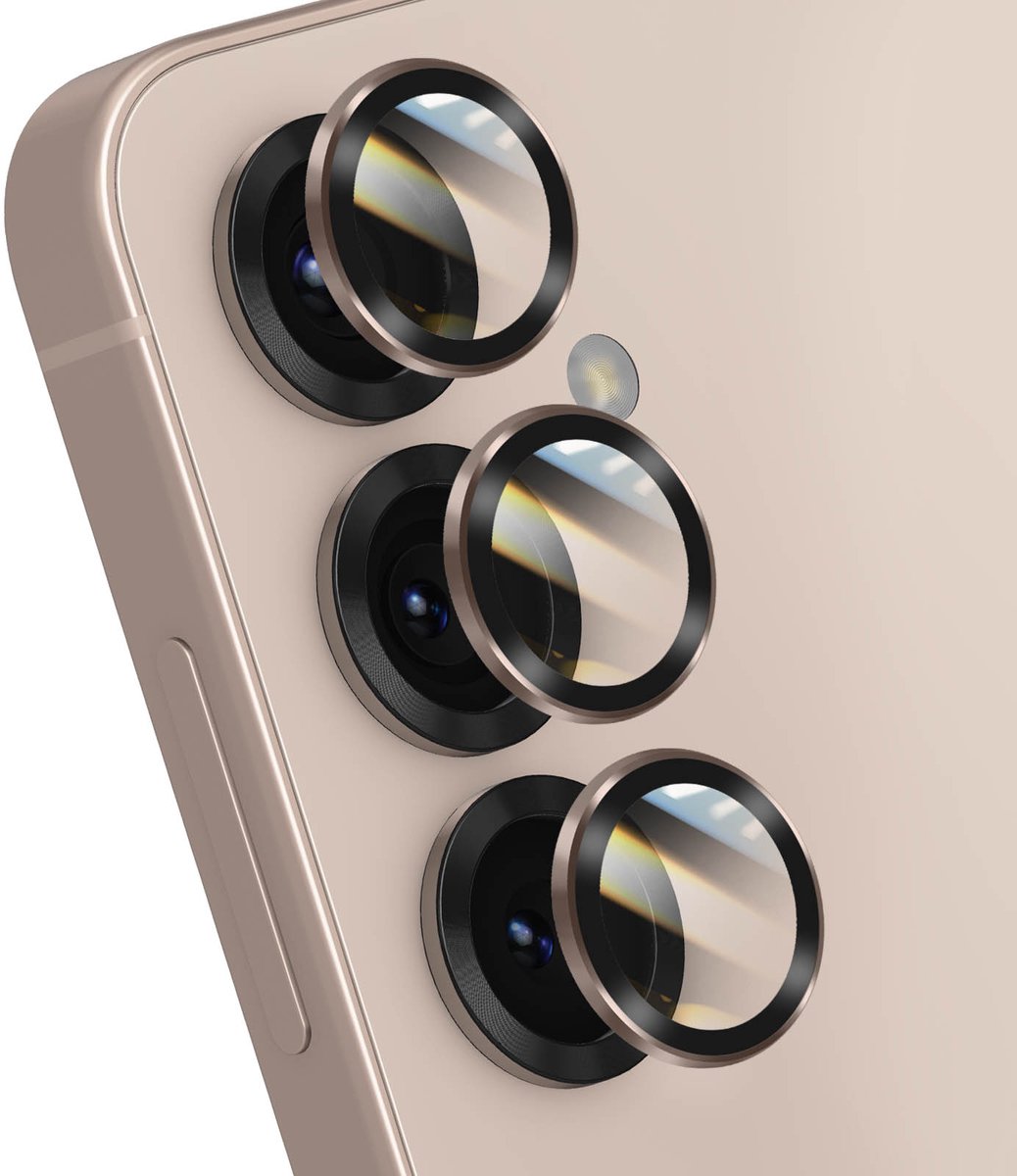 Forcell, Camerabescherming Geschikt voor Samsung Galaxy S24 / S25 Premium Serie, Champagneroze